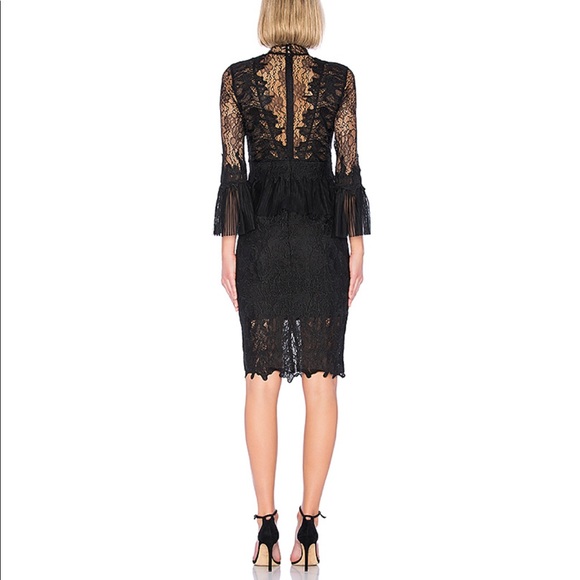 Bardot Frankie Black Lace Long Sleeve Dress - Picture 4 of 7